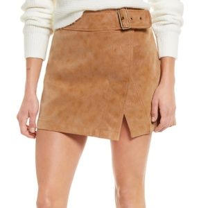 Free People Faux Suede 90s Mini Skirt
